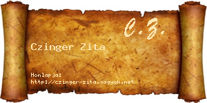Czinger Zita névjegykártya